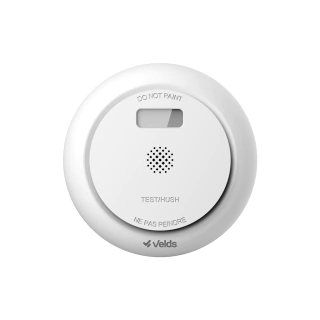 Sensor Inteligente Wi-Fi de Fumaça e Monóxido de Carbono Velds, Alarme Sonoro, Branco